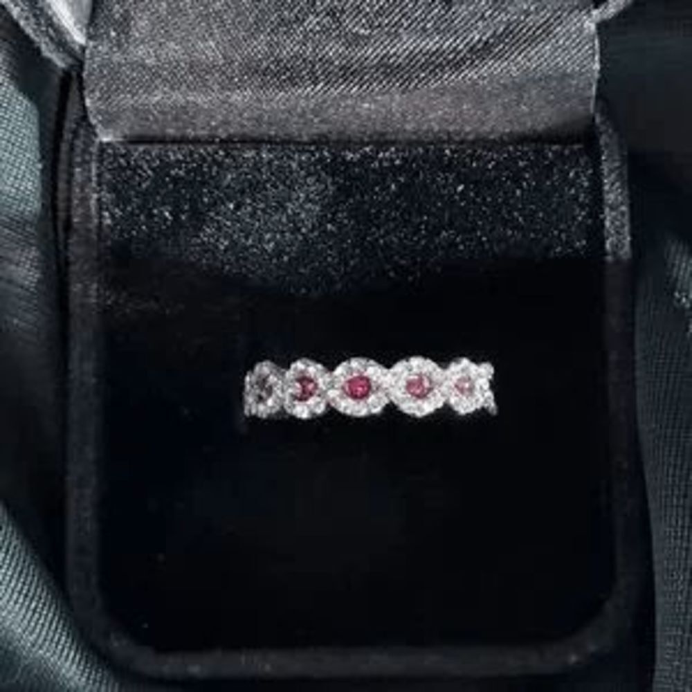 INFINITY RUBY DIAMOND RING - SIZE 7 - Picture 2 of 8